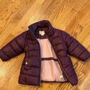 Maroon Puffer Winter Coat | Michael Kors